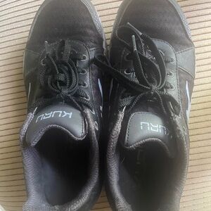 KURU Women 6.5, EU 37, UK 4 Black Sneakers with Lace-Up Design and Mesh Upper.